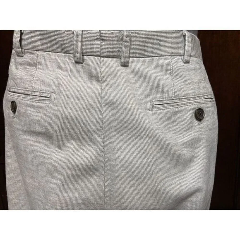 Peter Millar Pants Mens 35x30 Light Gray Corduroy Chino Casual Workwear Straight